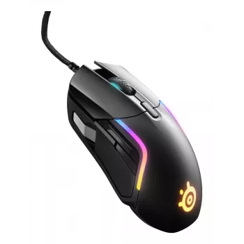 Spēļu pele STEELSERIES Rival 5 — labā roka, TrueMove Air sensors, 18 000 DPI, 9 programmējamas pogas, USB Type-A, IP54