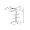 Maclean MC-835 Pārnēsājams rakstāmgalds ar elektrisko augstuma regulēšanu 72-122 cm, max 37 kg, vadības panelis, sēdus-stāvus darba stacija