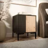 Naktsgaldiņš Cama Meble MERCI 44x40x52,5 cm, melns un ozols, MDF/skaidu plātne, 2 gab. komplekts