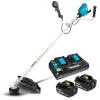 Makita DUR369APT2 trimmeris/nezāļu griezējs 1000 W AC/akumulators Melns, Zils, Pelēks