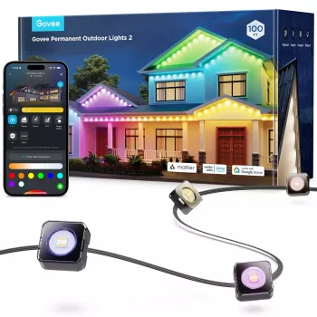 Govee Permanent Outdoor Lights 2 viedā sienas lampa Wi-Fi/Bluetooth