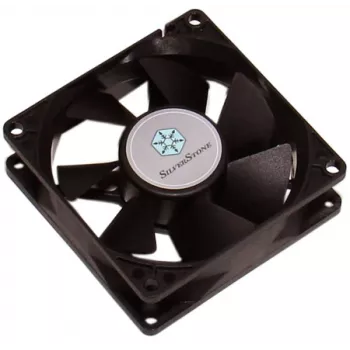 Datora korpusa ventilators Silverstone FN81, 80 mm, melns