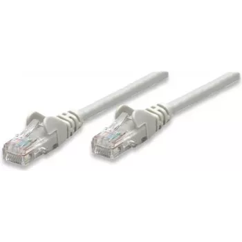 Intellinet tīkla vads Cat5e 1.5m pelēks CCA U/UTP PVC RJ45 zeltīti kontakti bezķēdes