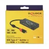 DeLOCK 87730 USB grafiskā adapteris 3840 x 2160 pikseļi Melns