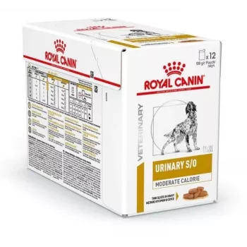 Slapjā suņu barība Royal Canin Urinary S/O Moderate Calorie maisiņi 12 x 100 g, pieaugušiem suņiem, 80% mitrums, 8% olbaltumvielas