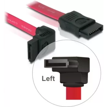 SATA kabelis DeLOCK 84354 0.22m Sarkans