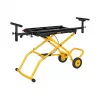 DeWALT DE7260-XJ zāģa statīvs ripzāģim 2 kājas Melns Dzeltens Maksimālā slodze 135 kg