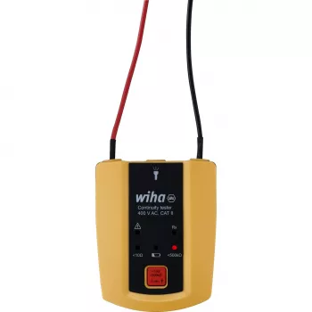 Wiha 45222 rokas nepārtrauktības pārbaudītājs, līdz 400 V AC, CAT II, mērinstruments dzeltens/melns