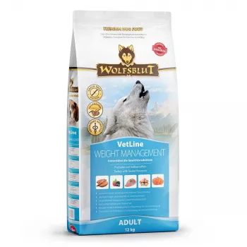 Sausā barība suņiem Wolfsblut VetLine Weight Management Turkey — 12 kg, bezgraudu, 22% proteīns, 8% tauki