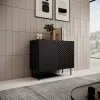 Kumode Cama Meble ONDA 2D 98x45x85 cm, melna, skaidu plātnes rāmis