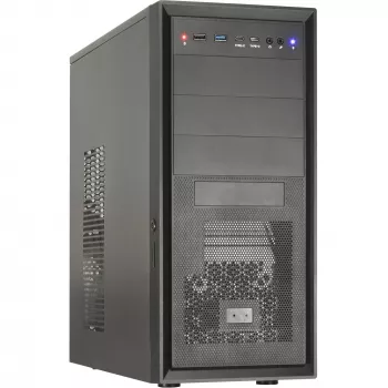 Datora korpuss Inter-Tech ATX IT-8862 Plaid, melns