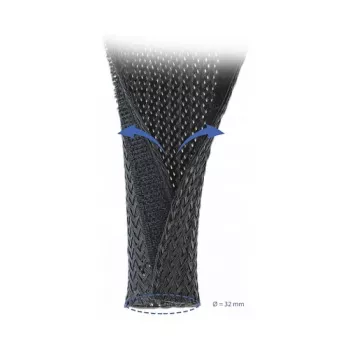 Pīta uzmava DeLOCK 19059 10 m x 32 mm melna