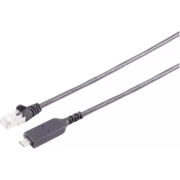 ShiverPeaks 13-51045 USB-C uz RJ45 tīkla adaptera kabelis 1G PVC 3m melns