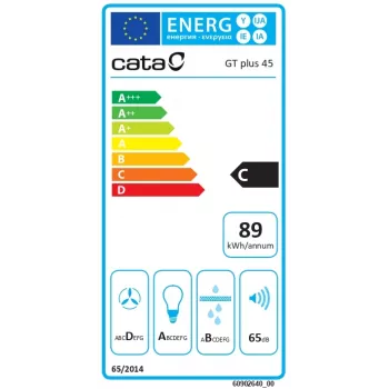 Sienas nosūcējs CATA 02030408 — 492 mm, 645 m³/h, metāla tauku filtri, LED apgaismojums
