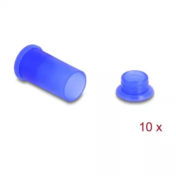 DeLOCK 60672 DL4 putekļu uzmava, silikona, 2 daļu, zila, 10 gab.