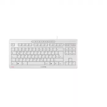 CHERRY STREAM TKL tastatūra USB QWERTZ Vācu Baltā