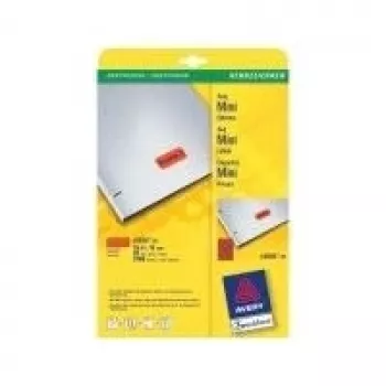 Pašlīmējošas printera uzlīmes Avery L6036-20, sarkanas, A4, 25.4×10 mm, 3780 uzlīmes (20 loksnes)