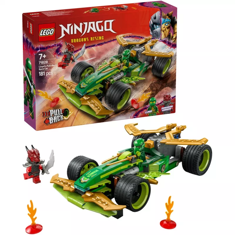 LEGO būvēšanas komplekts NINJAGO Lloyda Action Speedster 71828, 181 gabali, 2 minifigūras, vecumam 7+