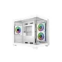 Cooler Master Elite 481 WOOD White korpuss, mATX, priekšējais panelis no koka, 70° pilna skata rūdīts stikls