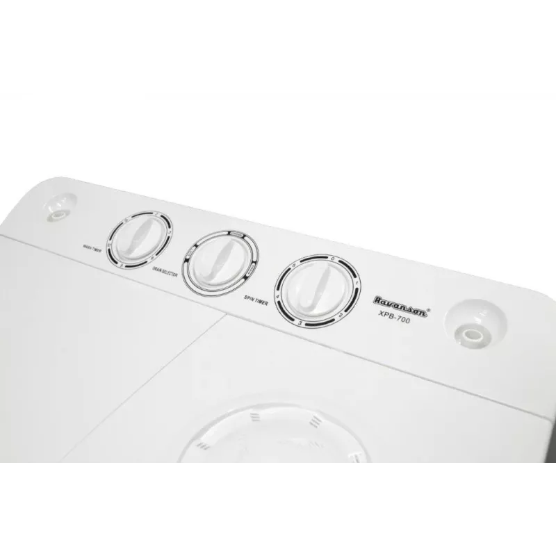 Ravanson XPB-700 daļēji automātiskā veļas mašīna — augšējā ielāde, 4 kg, 1400 apgr./min, balta