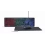 Pilna izmēra vadu tastatūra ar peli Gembird KBS-UML-01 — USB, QWERTY US, 104 taustiņi, melna