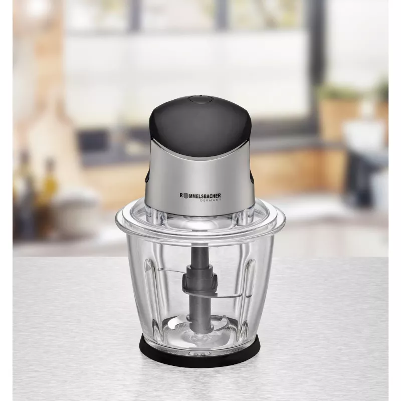 Elektriskais virtuves kombains Rommelsbacher MZ 500 — 1,5 L, 500 W, melns nerūsējošais tērauds