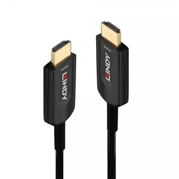 Lindy 20m hibrīda optiskā HDMI 2.1 kabelis, 20 m, HDMI A tipa (standarta), HDMI A tipa (standarta), 48 Gbit/s, Audio Return Channel (ARC), melns