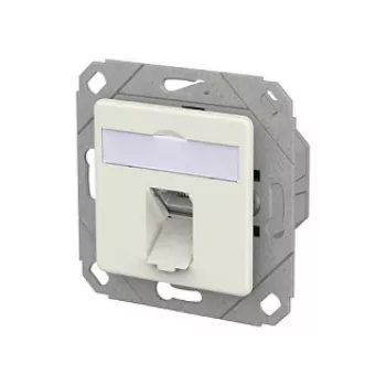METZ CONNECT Savienojuma ligzda E-DAT C6A LSA++ 1 Ports UPk tīri balta