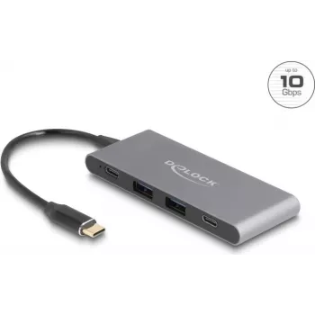DeLOCK 4 Portu USB Type-C Centrmezgls 2 x USB Type-A 2 x USB Type-C 10 Gbps