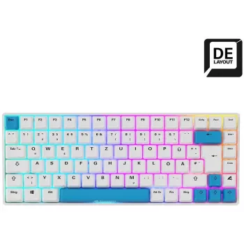 Sharkoon SKILLER SGK50 S3 PBT spēļu tastatūra USB QWERTZ vācu izkārtojums Balta