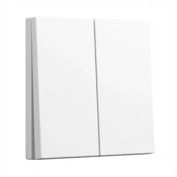 GIRA System 55 329527 2-grupu slēdža svira (sviras plāksne) Reinweiß (balta)