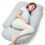 Momcozy PP102 U-veida grūtniecības spilvens, gaiši pelēks ar dzesējošu audumu