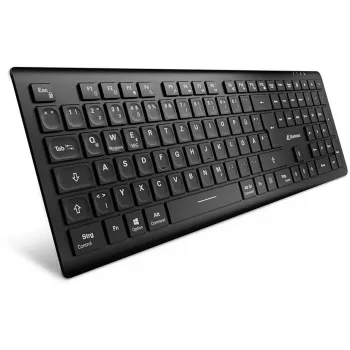 Sharkoon OfficePal K30W melna DE-izkārtojums gumijas kupola tastatūra