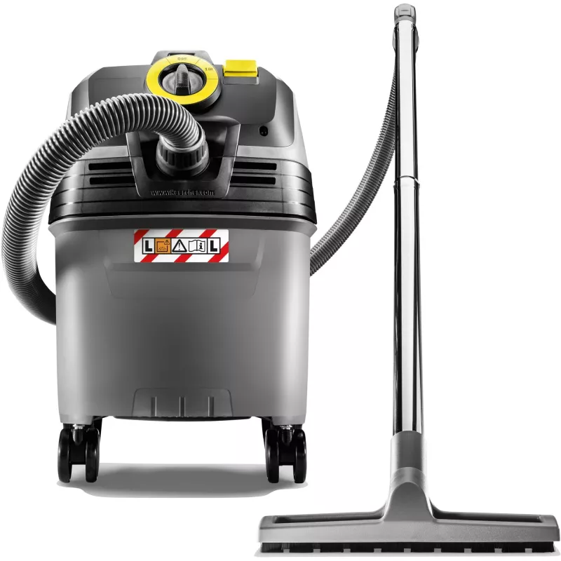 Putekļsūcējs bungas Kärcher NT 30/1 Ap L — sausai un mitrai tīrīšanai, 30 L tilpums, 1380 W, 74 l/s gaisa plūsma, 25.4 kPa