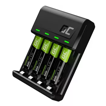 Lādētājs akumulatoriem universāls USB Green Cell GRSETGC02
