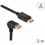 DisplayPort kabelis DeLOCK 8K 60 Hz 2 m taisns līdz 90° uz leju leņķveida