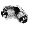 Alphacool Eiszapfen Savienotājs 90° G1/4 collu AG uz 16/10mm - Grozāms, hromēts Sudrabs