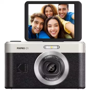 Kodak PIXPRO C1 kompaktkamera melna – 13 MP CMOS – Full HD – 2,8 collu izvelkamais LCD