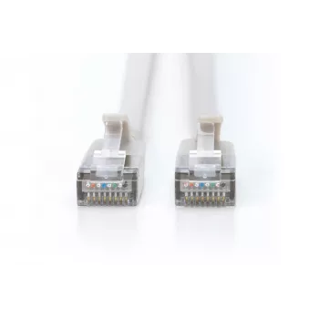 Plānais savienojuma vads DIGITUS CAT6A F-FTP, 7 m, pelēks, RJ-45–RJ-45, 10 Gbit/s