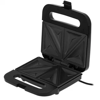 Sviestmaižu preses Adler AD 3076 — 1000 W kompakts galda modelis, melns/sudrabs