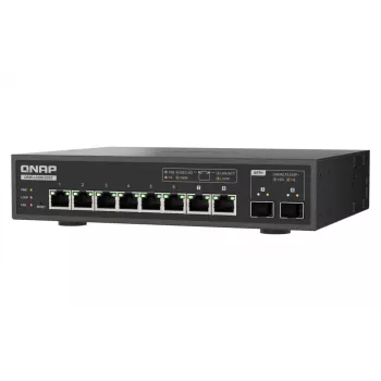 QNAP QSW-L3208-2C6T tīkla slēdzis Managed L2 10G Ethernet (100/1000/10000) Galddators Melns