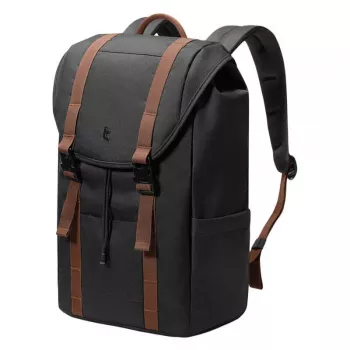 Mugursoma klēpjdatoram Tomtoc VintPack-TA1, 22L, līdz 15,6 collām (melna)