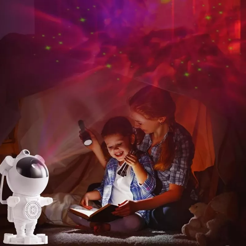 Projektora lampa Hawk HW-STAR01 ar iebūvētu skaļruni — galaktikas gaismas projektors