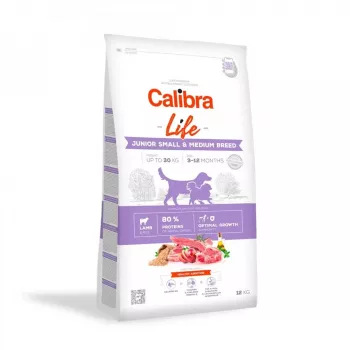 Sausā suņu barība Calibra Life Junior Small & Medium breed Lamb 12 kg