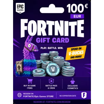 Fortnite dāvanu karte 100 EUR - kods uzreiz uz e-pastu