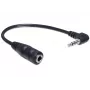 Audio kabelis DeLOCK 65397 0.14m 2.5mm vīrietis uz 3.5mm sieviete Melns