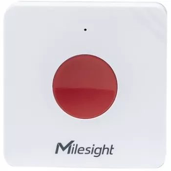 Bezvadu medicīnas izsaukuma poga Milesight WS101915M, ar bateriju, 50×50×18 mm, balta