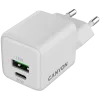 Canyon CU20AC GaN 20W PD lādētājs, 2 porti (USB-A/USB-C), balts