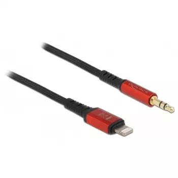 Audio kabelis DeLOCK 86587 1.5m 3.5mm Lightning Melns