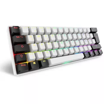 Sharkoon SGK50 S4 tastatūra USB QWERTZ vācu balta RGB LED 60%